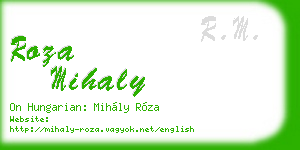 roza mihaly business card